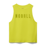 Neon Yellow Women's Muscle Tank Silhouette Angle.