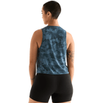 Coastal Blue Camo Women's Muscle Tank Back Angle.