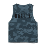 Coastal Blue Camo Women's Muscle Tank Silhouette Angle.
