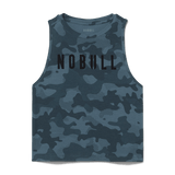 Coastal Blue Camo Women's Muscle Tank Silhouette Angle.