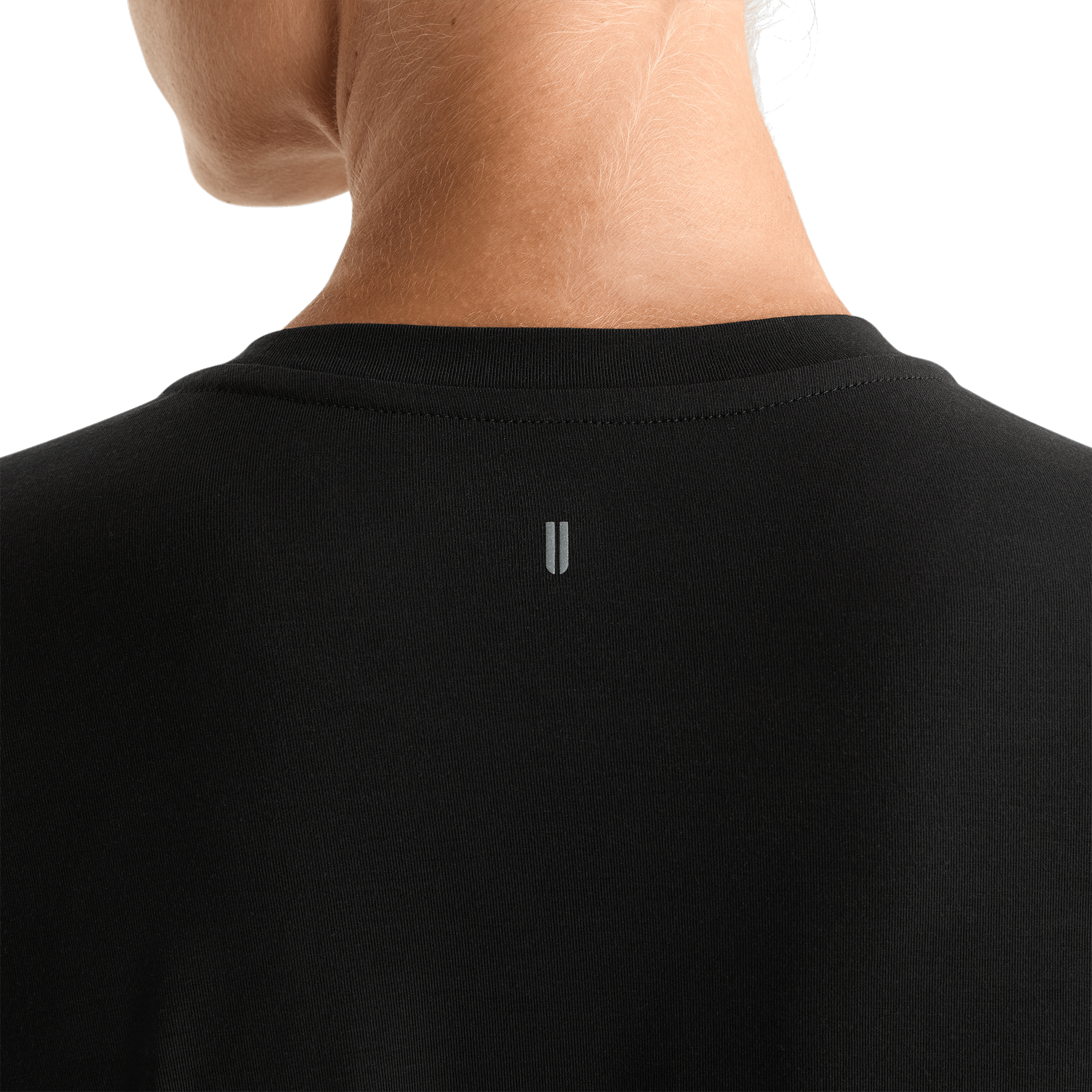 Black Women's NOBULL Long Sleeve Tee U Logo Angle.