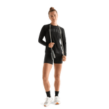 Black Women's NOBULL Long Sleeve Tee Action Shot Angle.