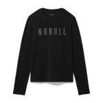 Black Women's NOBULL Long Sleeve Tee Silhouette Angle.