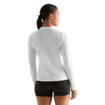 White Women's NOBULL Long Sleeve Tee Back Angle.