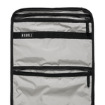 Black Waxed Canvas Backpack Interior Pocket Angle