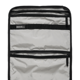 Black Waxed Canvas Backpack Interior Pocket Angle