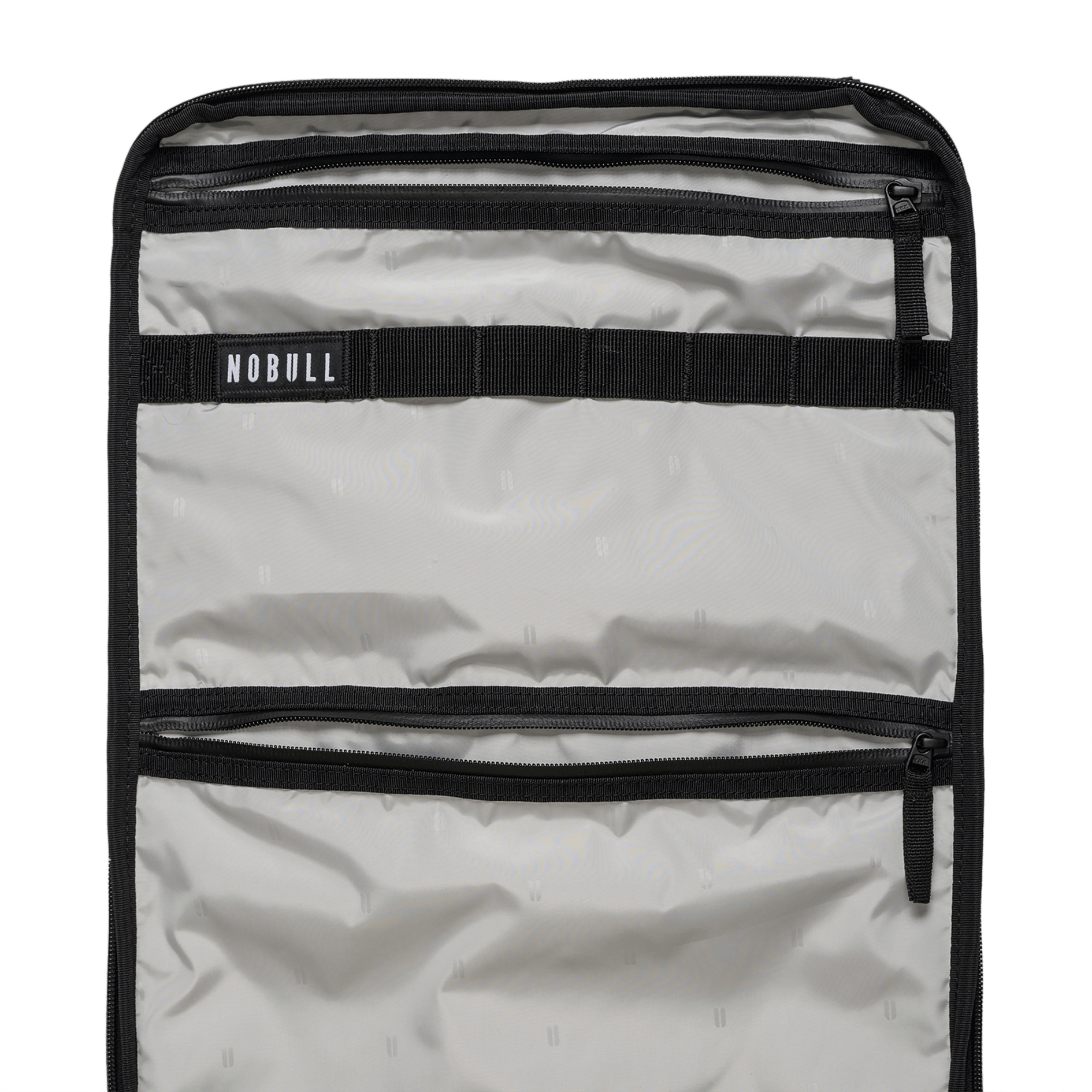 Black Waxed Canvas Backpack Interior Pocket Angle