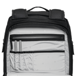 Black Waxed Canvas Backpack Interior Pocket Angle