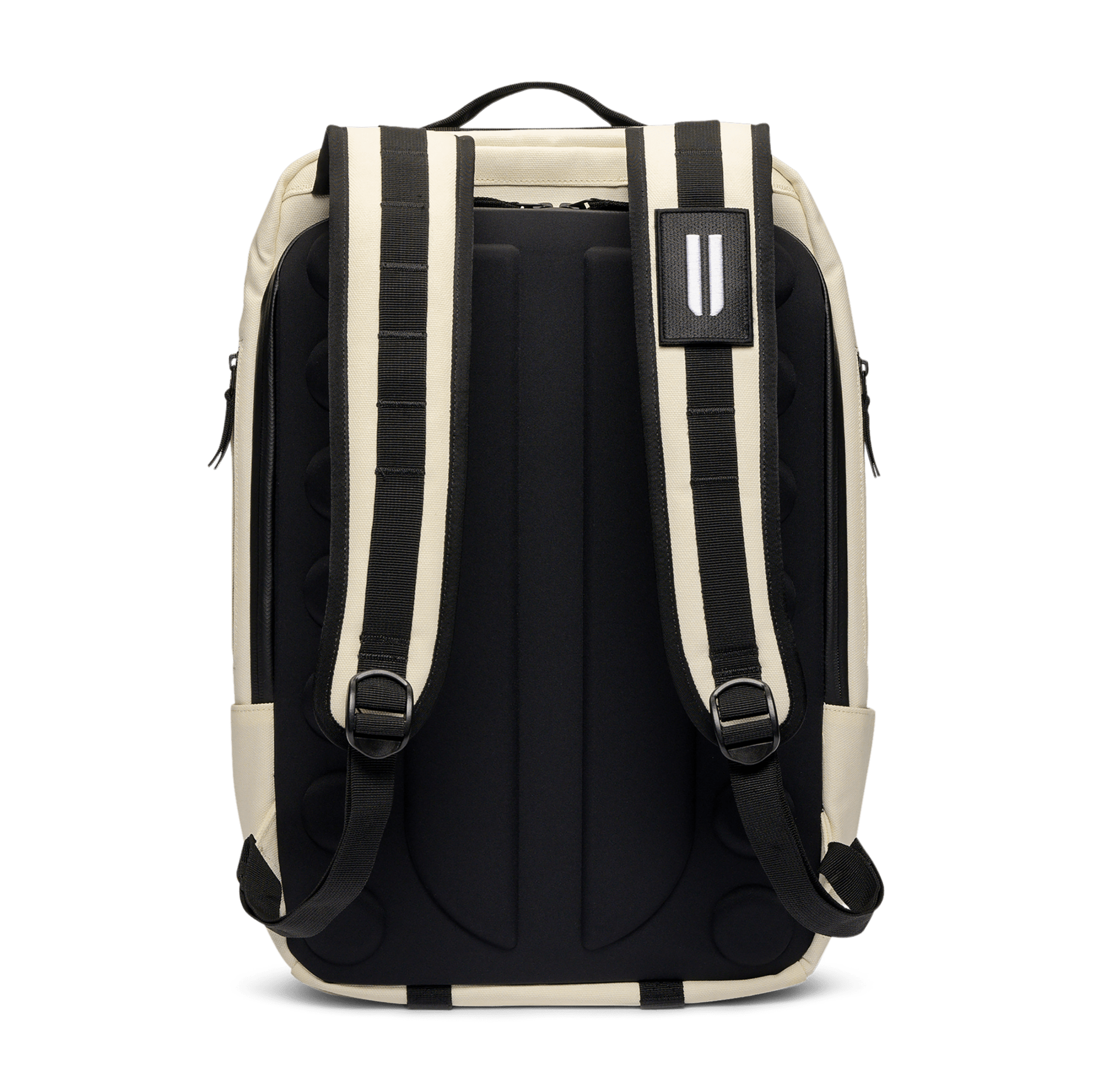Ivory Waxed Canvas Backpack Back Angle