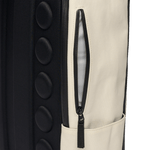 Ivory Waxed Canvas Backpack Side Pocket Angle