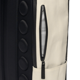 Ivory Waxed Canvas Backpack Side Pocket Angle
