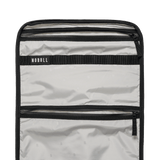 Ivory Waxed Canvas Backpack Interior Pocket Close Up Angle