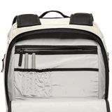 Ivory Waxed Canvas Backpack Interior Pocket Close Up Angle