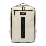Ivory Waxed Canvas Backpack Front Angle