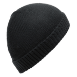 Black COOLMAX® Beanie Back Silhouette Angle