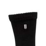 Black Crew Sock Front Upper Silhouette Angle