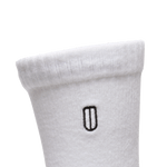 White Crew Sock Front Angle