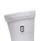 White Crew Sock Front Angle