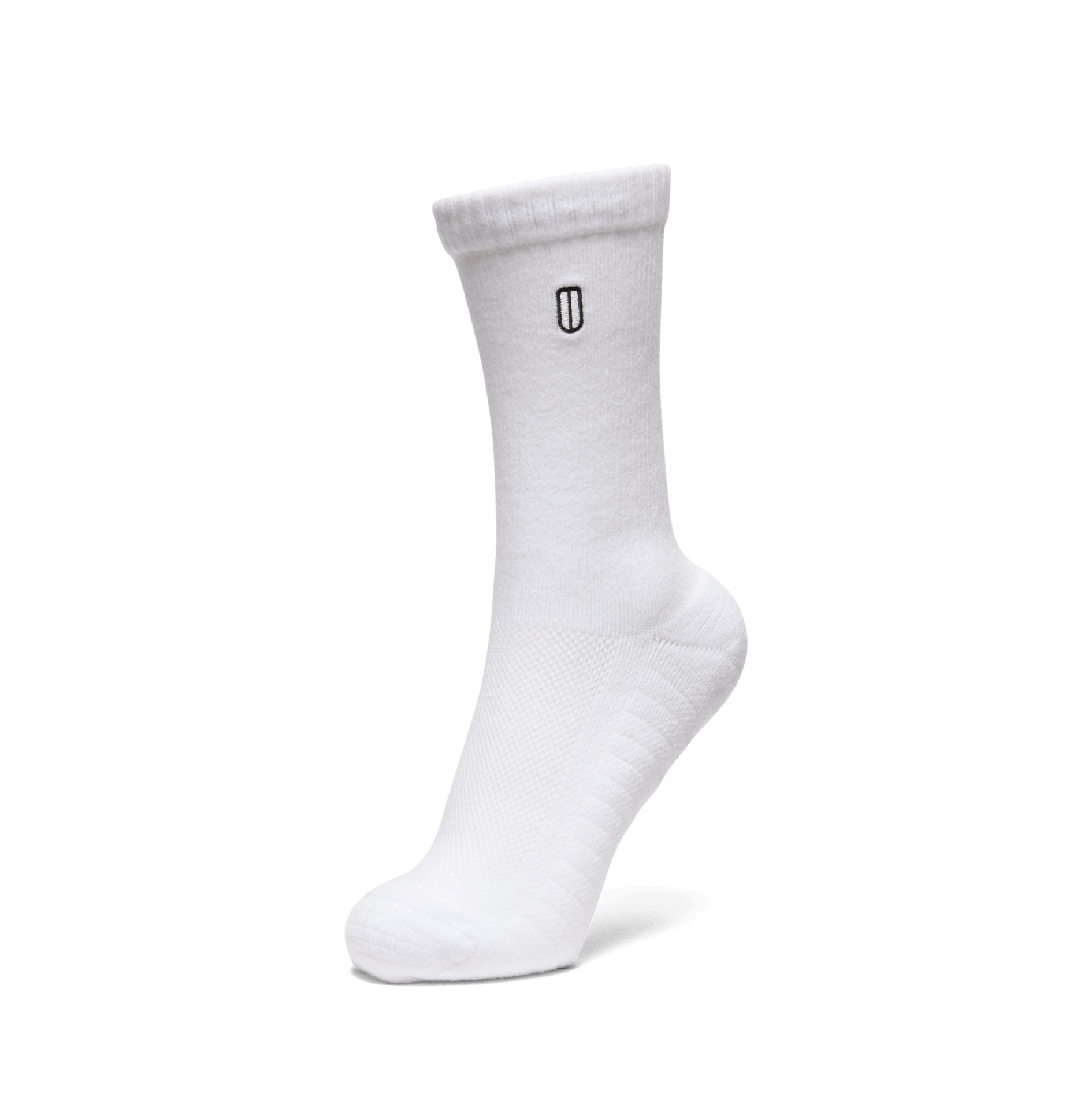White Crew Sock Silhouette Angle