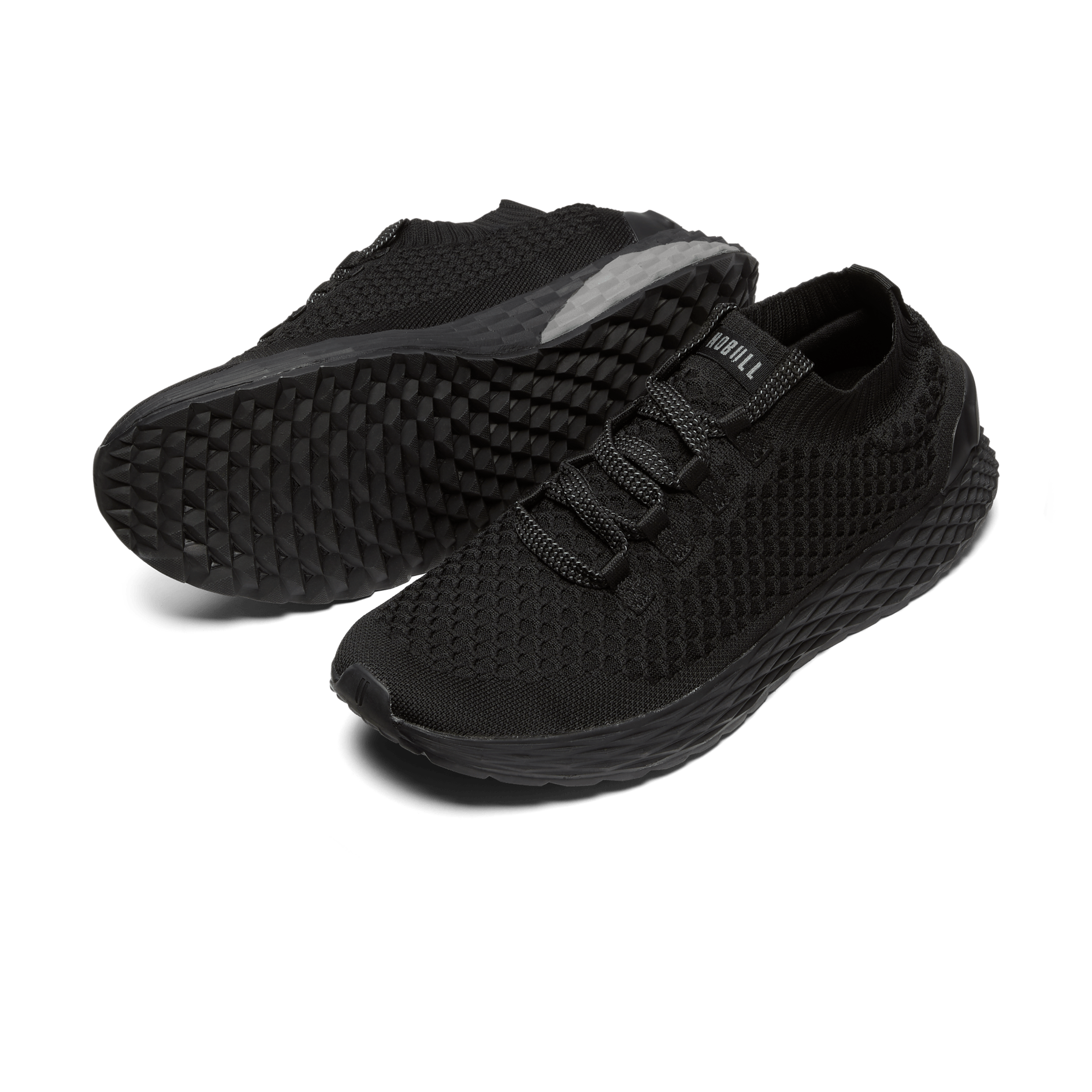Men's Black Allday Knit Shoes Angled