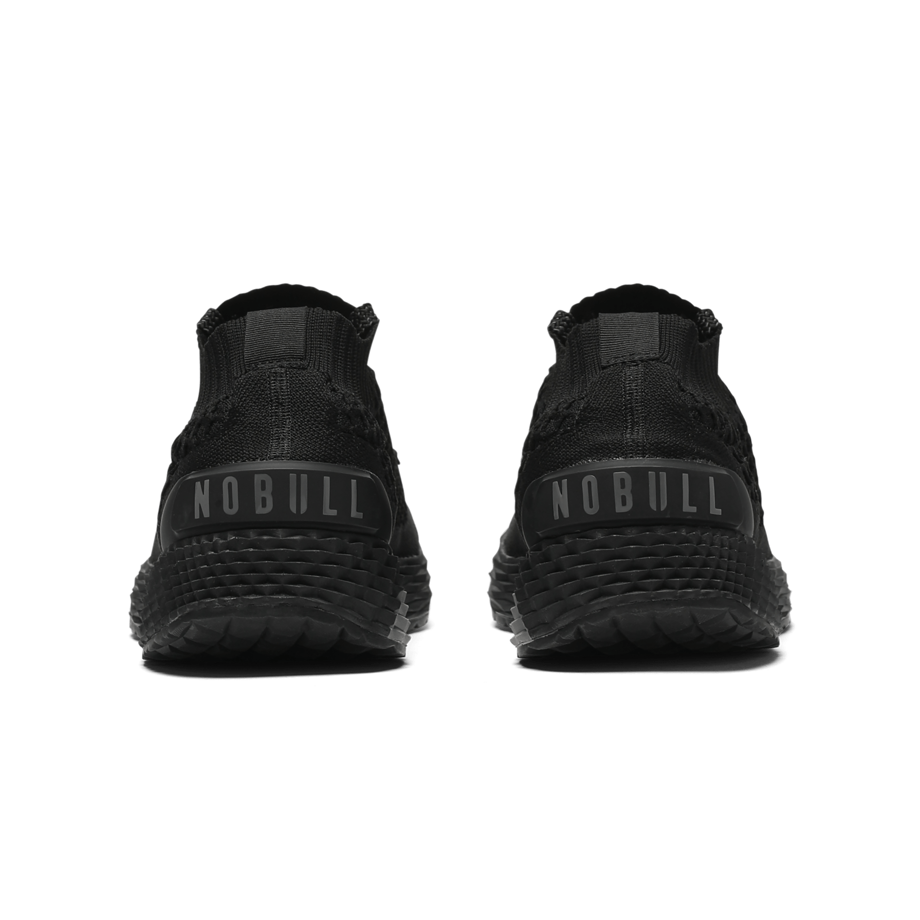 Men's Black Allday Knit Shoes Back Angle
