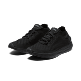 Women's Black Allday Knit Shoes Front Side Angle