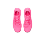 Men's Neon Pink Allday Knit Shoes Above Angle