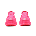 Men's Neon Pink Allday Knit Shoes Back Angle