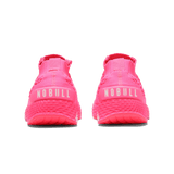 Men's Neon Pink Allday Knit Shoes Back Angle