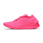 Men's Neon Pink Allday Knit Shoes Side Angle
