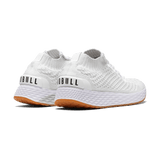 Men's White Allday Knit Shoes Back Side Angle