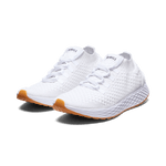 Men's White Allday Knit Shoes Front Side Angle