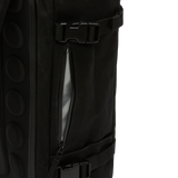 Black NOBULL Waxed Canvas Duffleback Side Zipper Angle