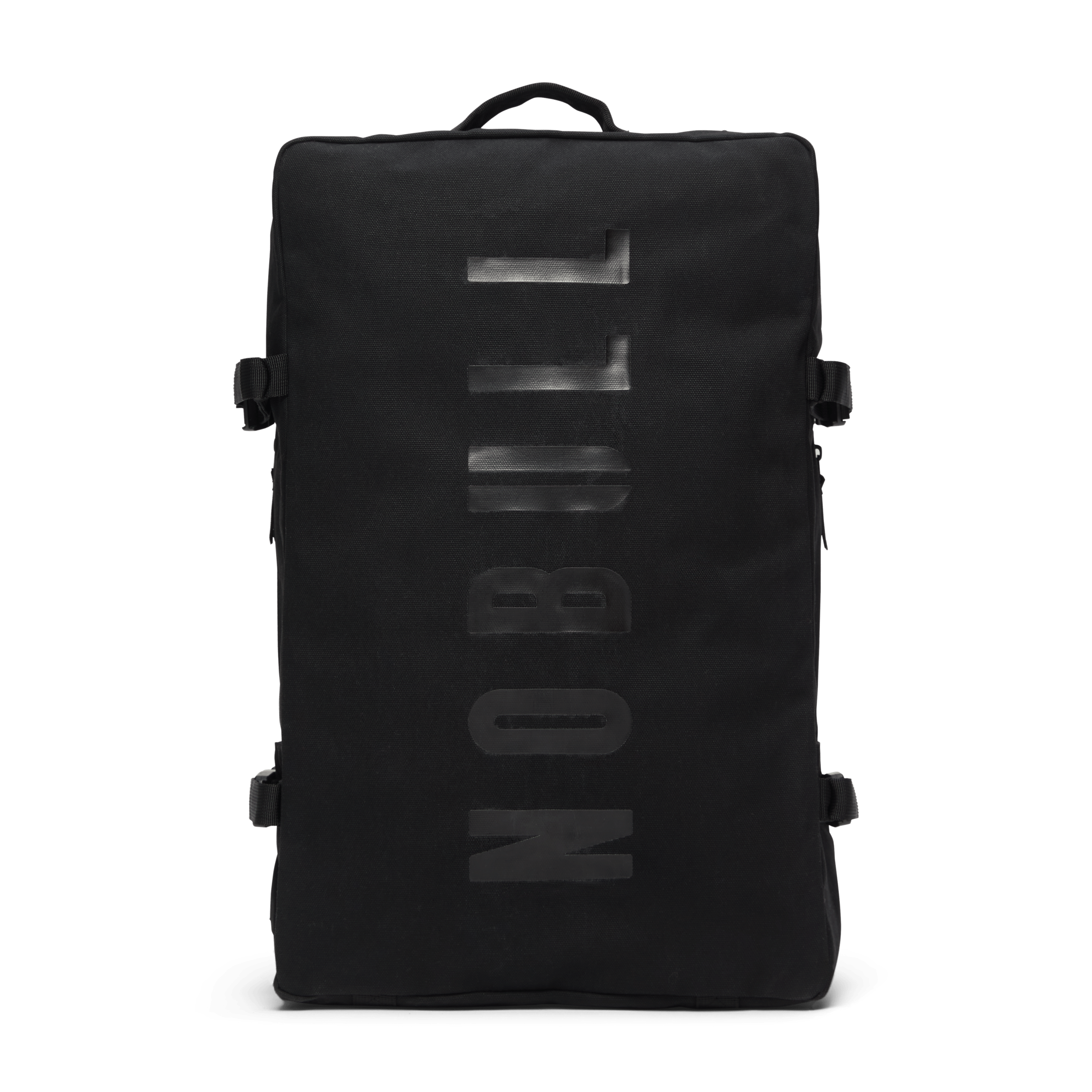 Black NOBULL Waxed Canvas Duffleback Front Angle