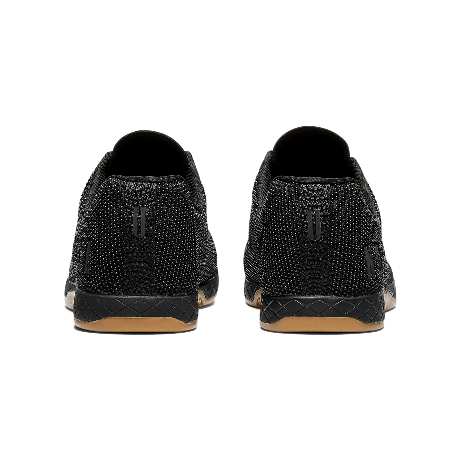 Women's Black Gum Outwork Shoes Back Angle