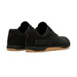 Women's Black Gum Outwork Shoes Back Side Angle