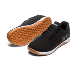 Men's Black White Gum Outwork Shoes Angled