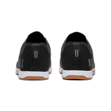 Men's Black White Gum Outwork Shoes Back Angle