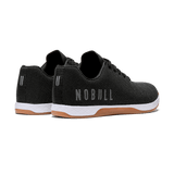 Women's Black White Gum Outwork Shoes Back Side Angle