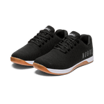 Men's Black White Gum Outwork Shoes Front Side Angle