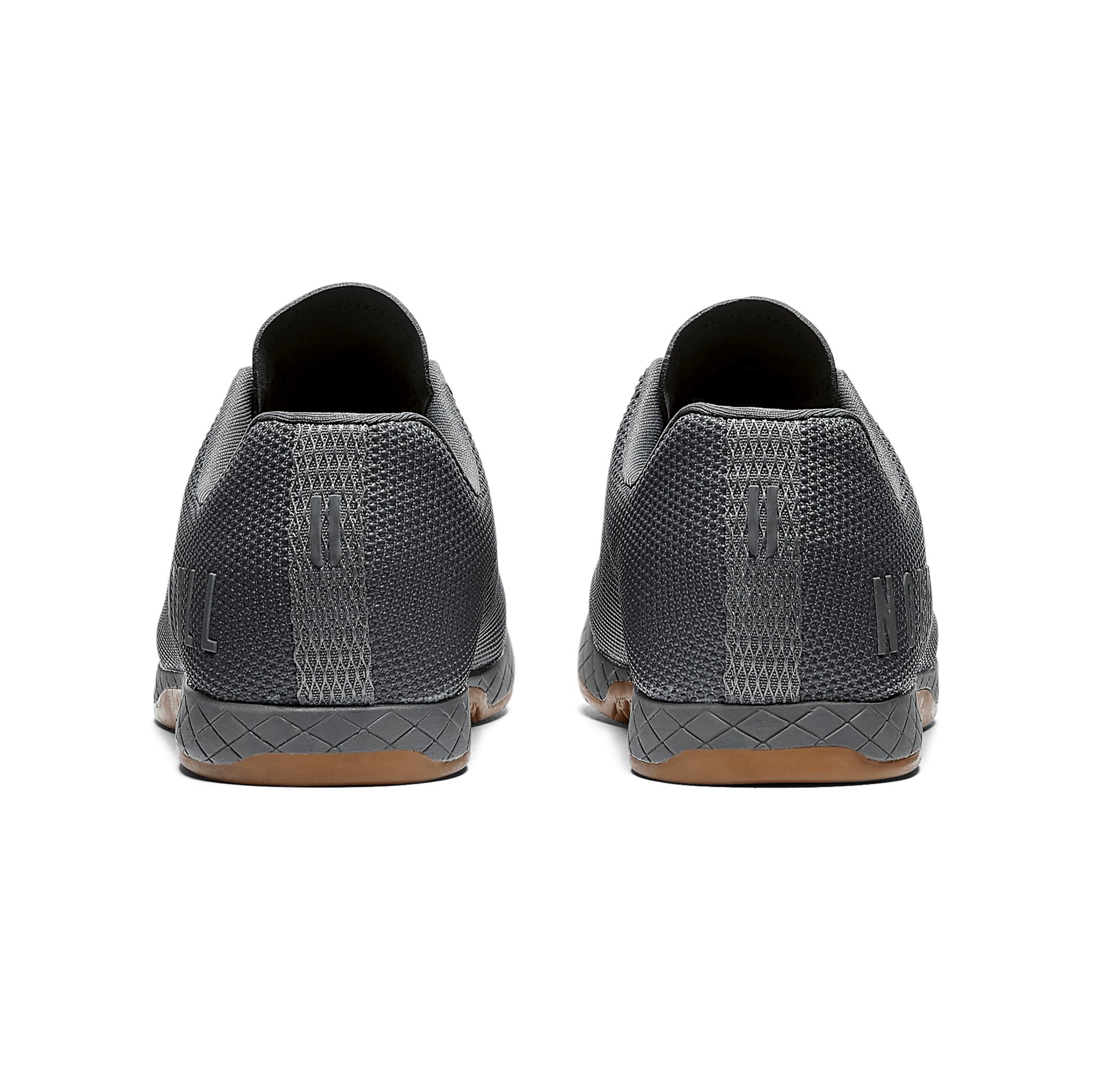 Women's Dark Grey Gum Outwork Shoes Back Angle