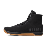 Men's Black Gum Outwork High-Top Shoes Side Angle