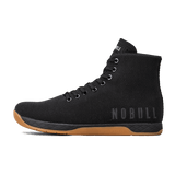 Women's Black Gum Outwork High-Top Shoes Side Angle