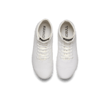 Women's White Outwork High-Top Shoes Above Angle