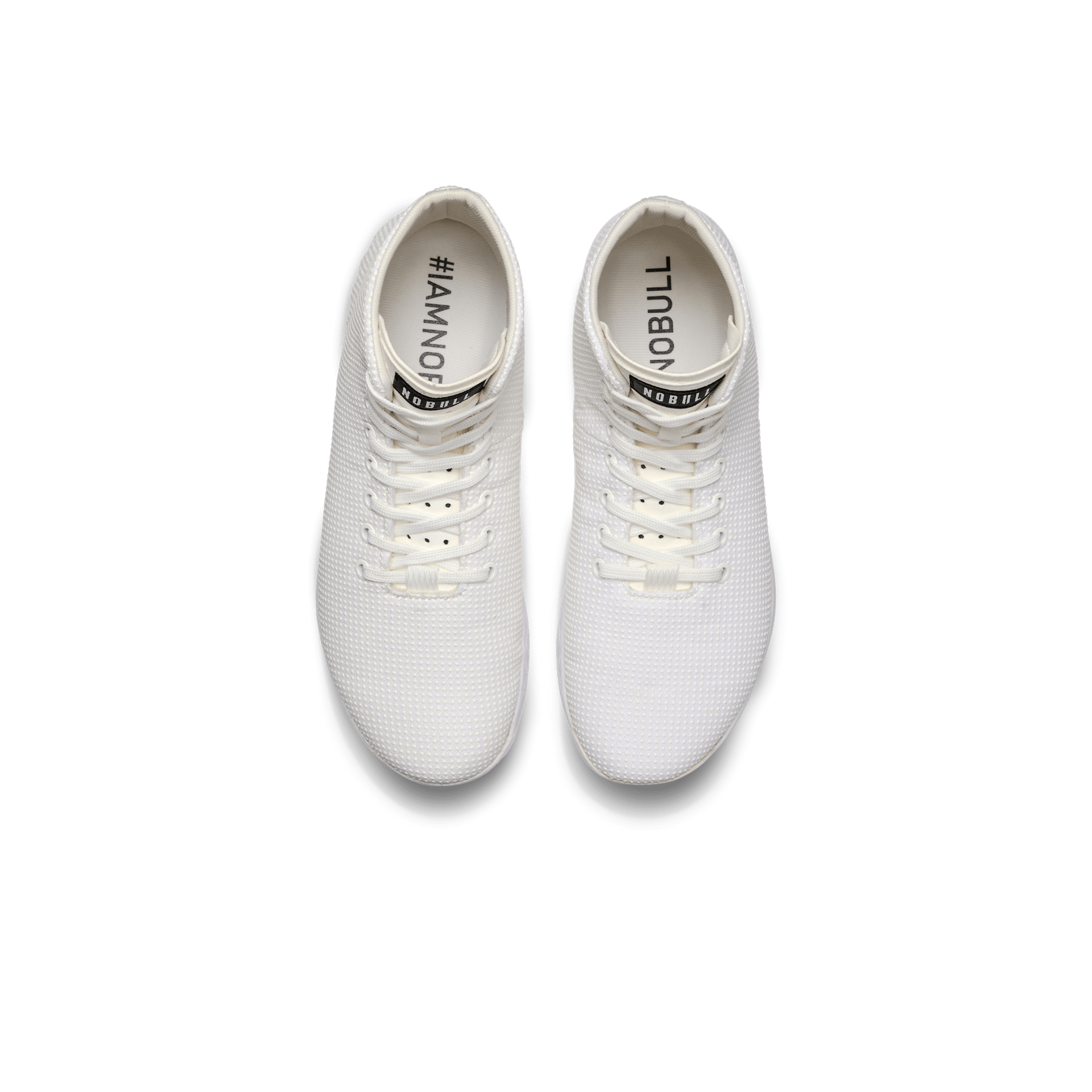 Men's White Outwork High-Top Shoes Above Angle