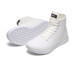 Men's White Outwork High-Top Shoes Angled
