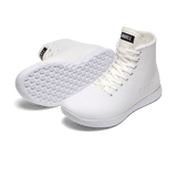 Men's White Outwork High-Top Shoes Angled
