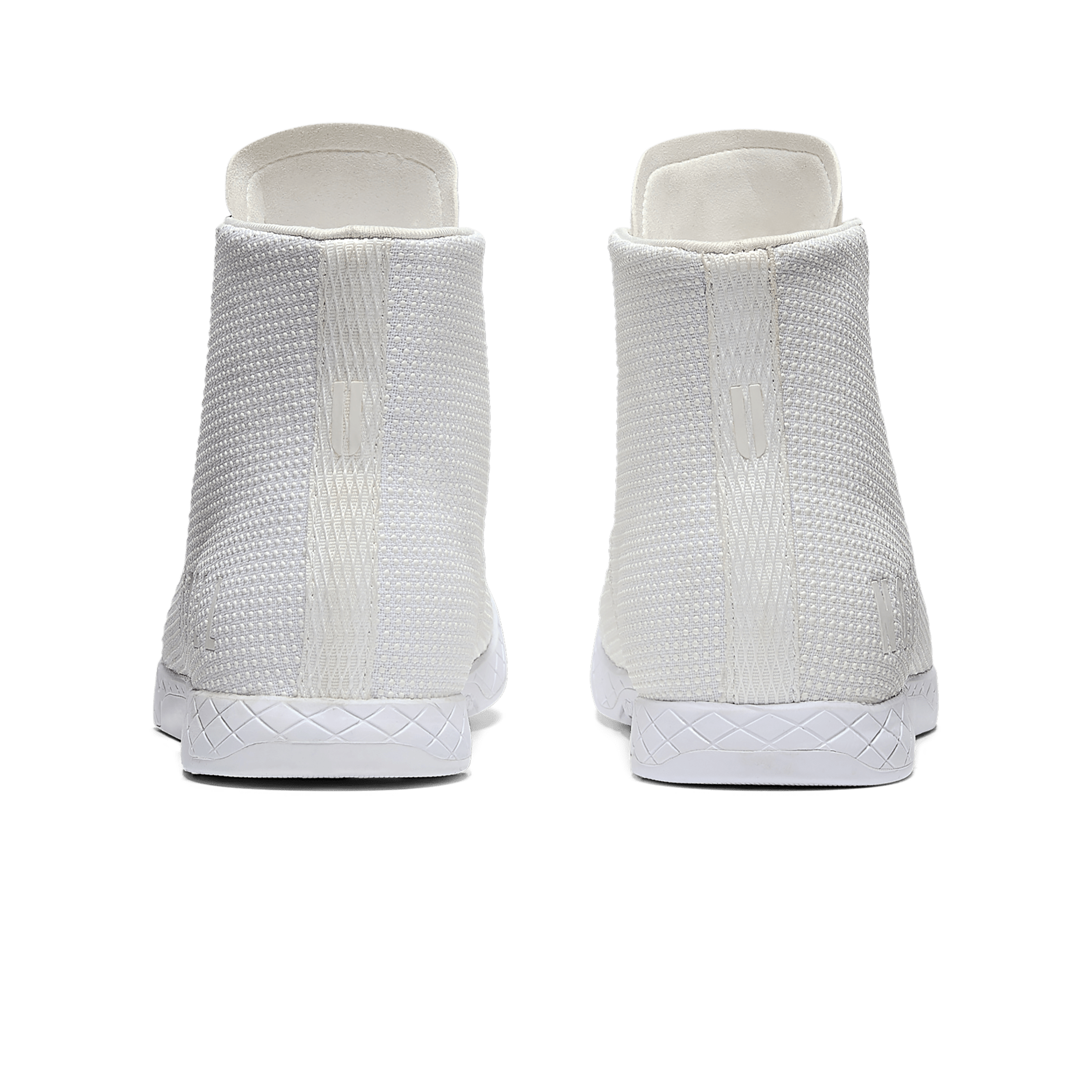 Women's White Outwork High-Top Shoes Back Angle