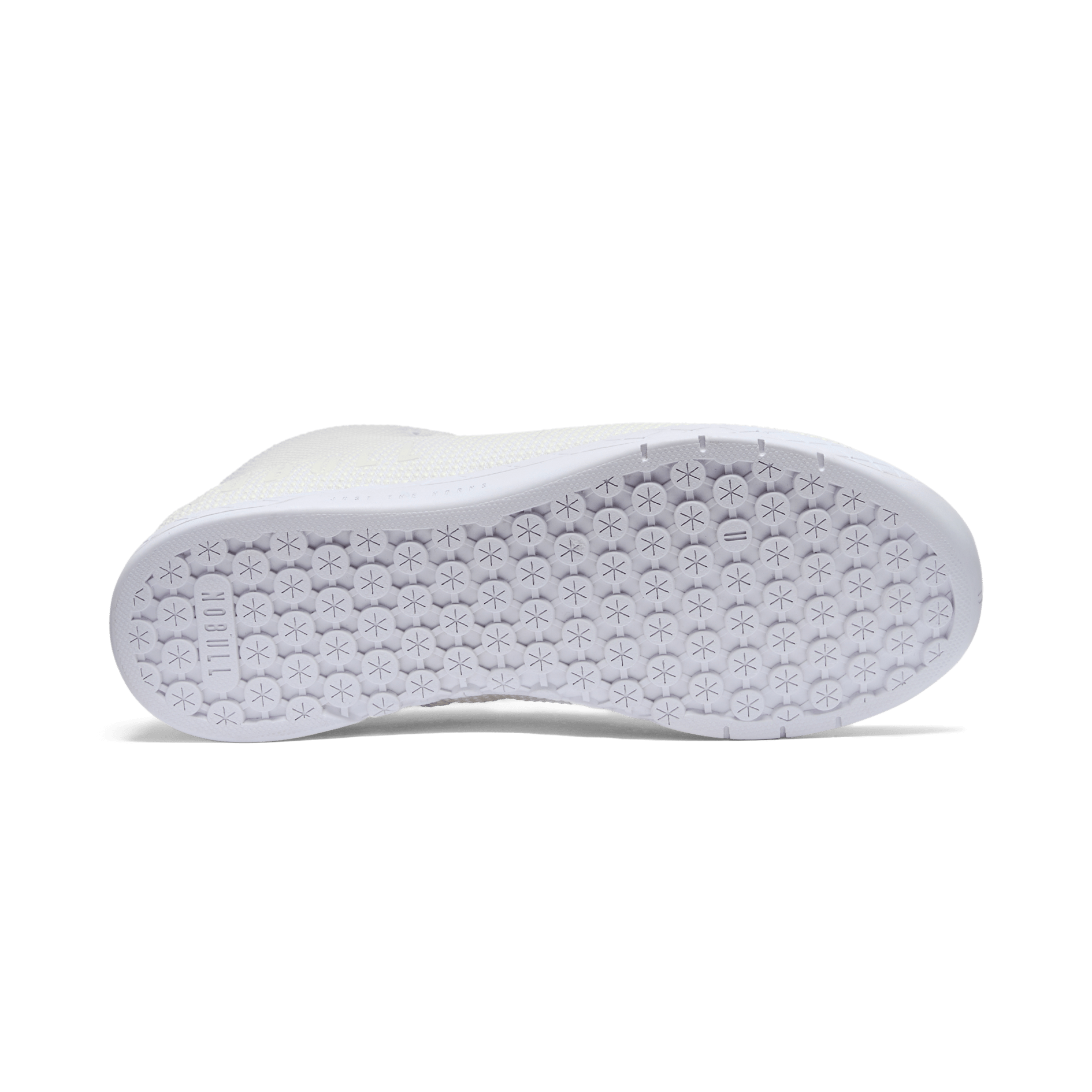 Men's White Outwork High-Top Shoes Bottom Angle