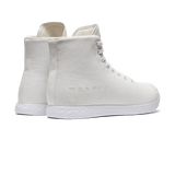 Men's White Outwork High-Top Shoes Back Side Angle